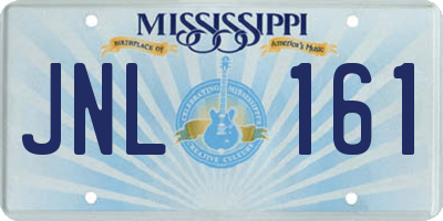 MS license plate JNL161