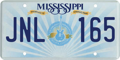 MS license plate JNL165