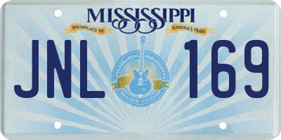 MS license plate JNL169