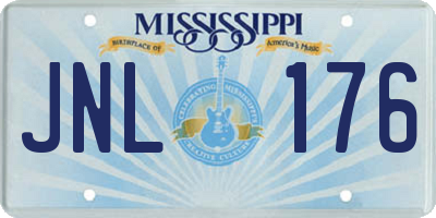 MS license plate JNL176