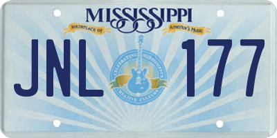 MS license plate JNL177