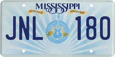 MS license plate JNL180