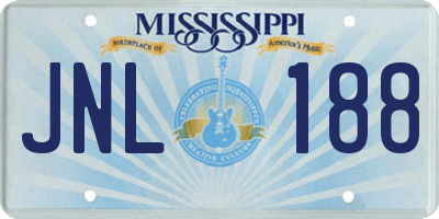 MS license plate JNL188
