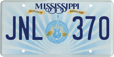 MS license plate JNL370