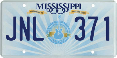 MS license plate JNL371