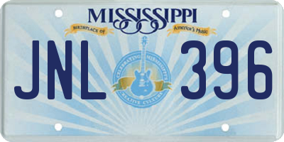 MS license plate JNL396