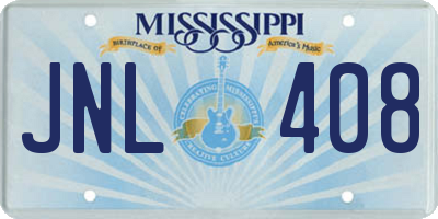 MS license plate JNL408