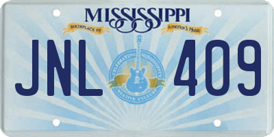 MS license plate JNL409