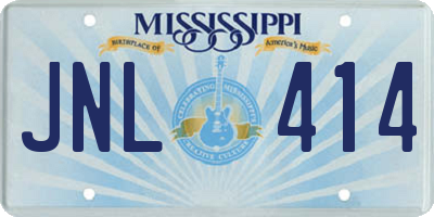 MS license plate JNL414