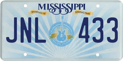 MS license plate JNL433