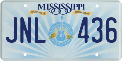 MS license plate JNL436