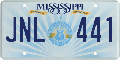 MS license plate JNL441