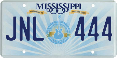 MS license plate JNL444