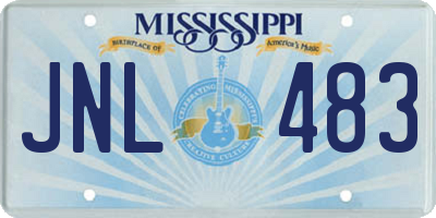 MS license plate JNL483