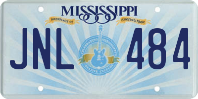 MS license plate JNL484