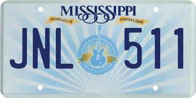 MS license plate JNL511