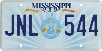 MS license plate JNL544