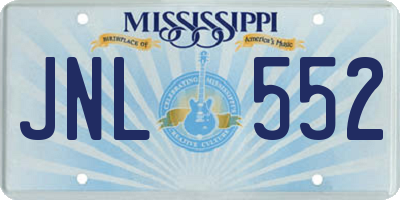 MS license plate JNL552