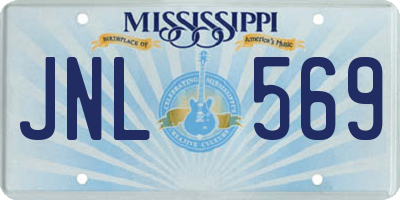 MS license plate JNL569