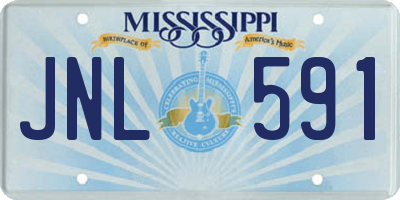 MS license plate JNL591