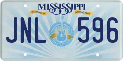 MS license plate JNL596