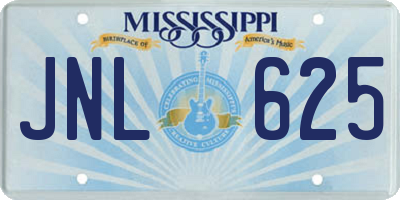 MS license plate JNL625