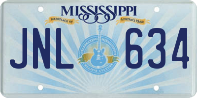 MS license plate JNL634