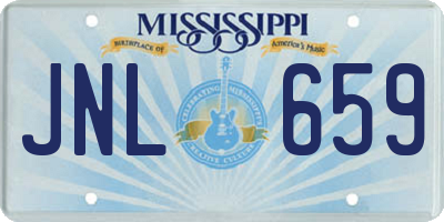 MS license plate JNL659