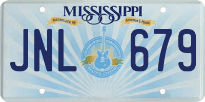 MS license plate JNL679