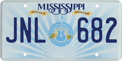 MS license plate JNL682