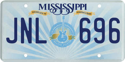 MS license plate JNL696