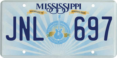 MS license plate JNL697