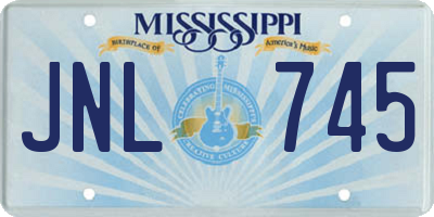 MS license plate JNL745