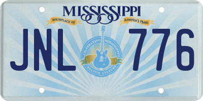 MS license plate JNL776