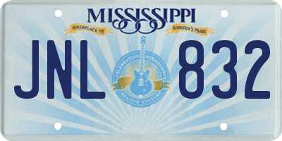MS license plate JNL832
