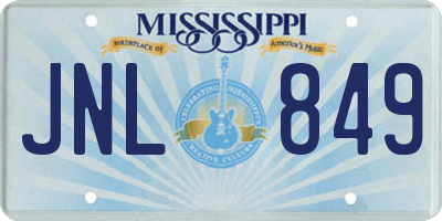 MS license plate JNL849