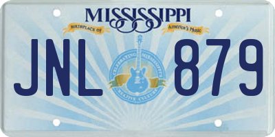 MS license plate JNL879