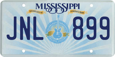 MS license plate JNL899