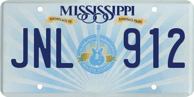 MS license plate JNL912