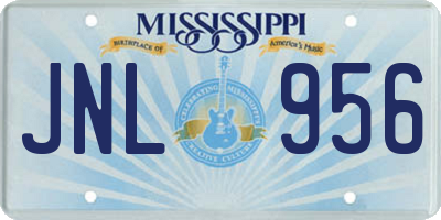 MS license plate JNL956