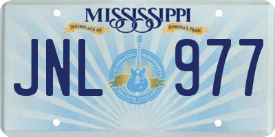 MS license plate JNL977