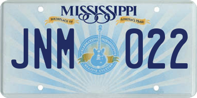 MS license plate JNM022