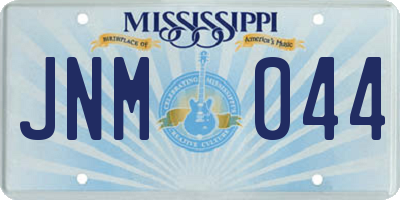 MS license plate JNM044