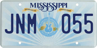 MS license plate JNM055