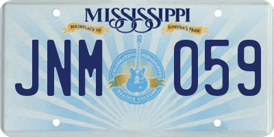 MS license plate JNM059