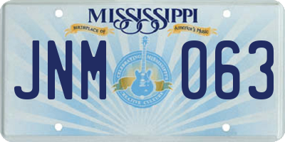 MS license plate JNM063