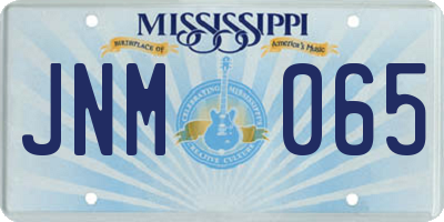 MS license plate JNM065