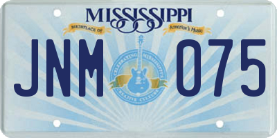 MS license plate JNM075