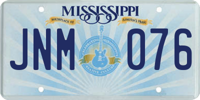 MS license plate JNM076