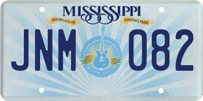 MS license plate JNM082